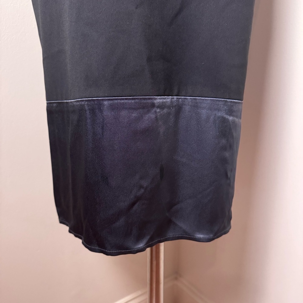 ALL SAINTS Alvar Asymmetrical Sheath Midi Dress V-Neck BLACK / SIZE 4 - Picture 11 of 13